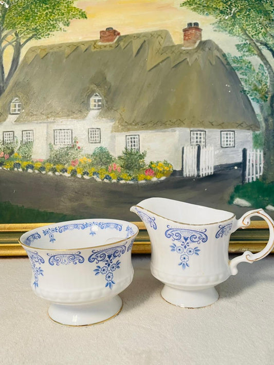 Royal Worcester Bone China Creamer & Sugar Bowl Set – Small Elegant Tableware | England
