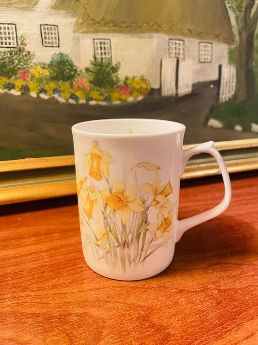 Floral Tea Mug, Coffee Mug, Fine Bone China, England