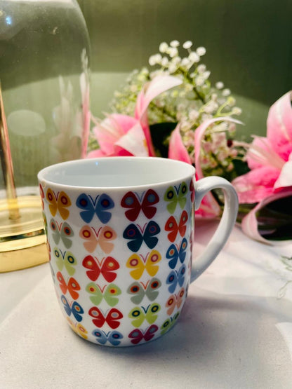 Colourful Butterfly Mug Multicolour 9 cm