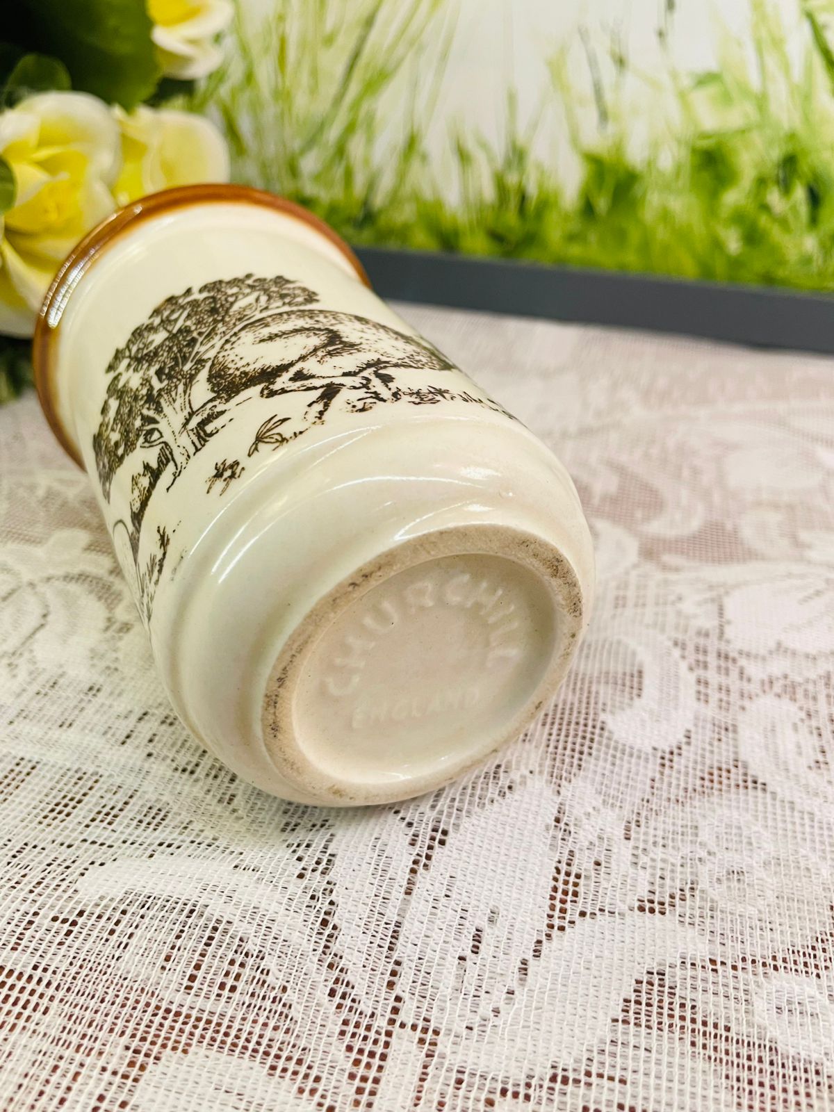 Vintage Countryside Rabbit Ceramic Mug