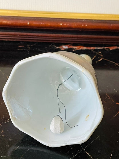 Small Iridescent Souvenir Bell – Blue Flowers, San Diego California Collectible