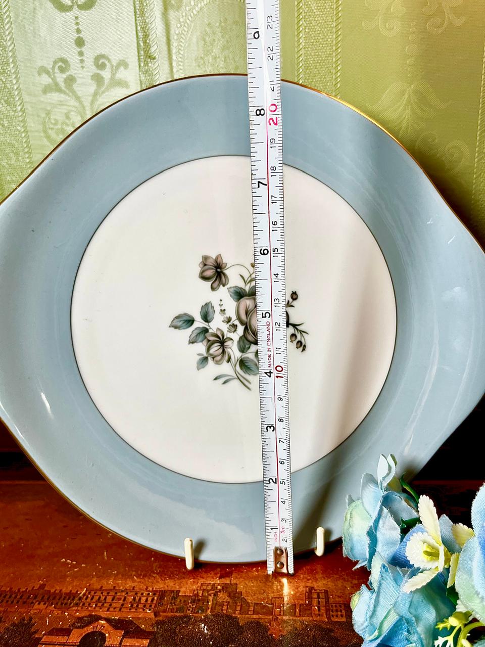 Vintage Royal Doulton Rose Elegans English Translucent China Plate Approx. 8.5 Inch