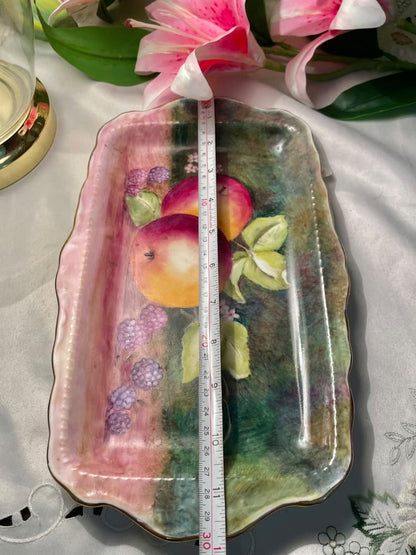 Marie Deeks Hand-Painted Fruit Serving Platter Approx. 30 cm