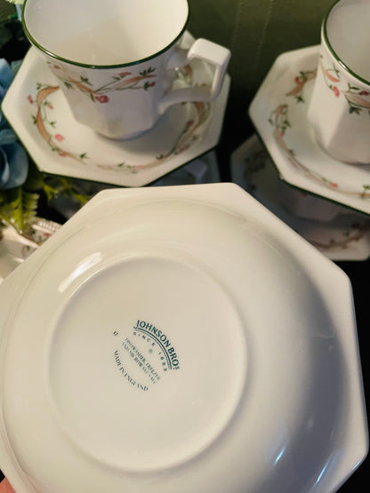 Johnson Bros Eternal Beau Tea Set For Six Persons