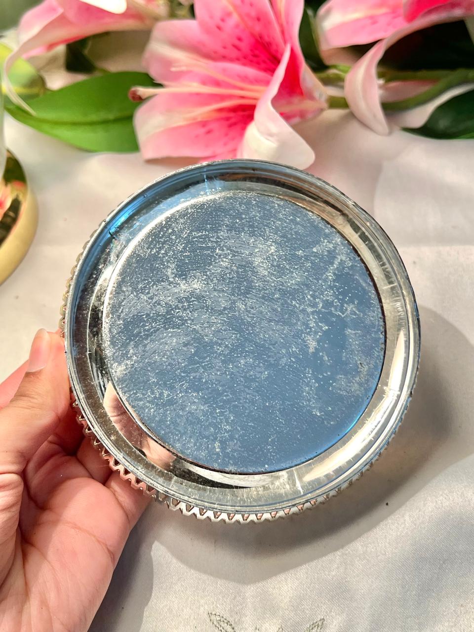 Queen Anne Silver Pierced Serving Tray Approx. 13 cm