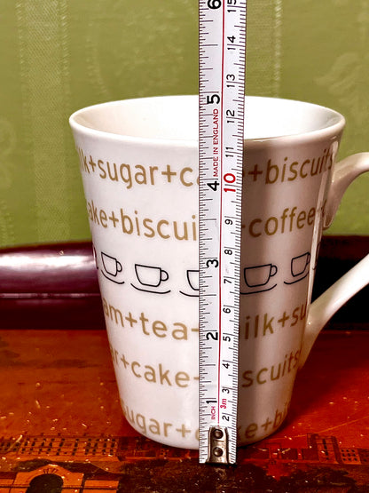 Sainsbury’s for Home Coffee Tea Porcelain Mug Typography Design