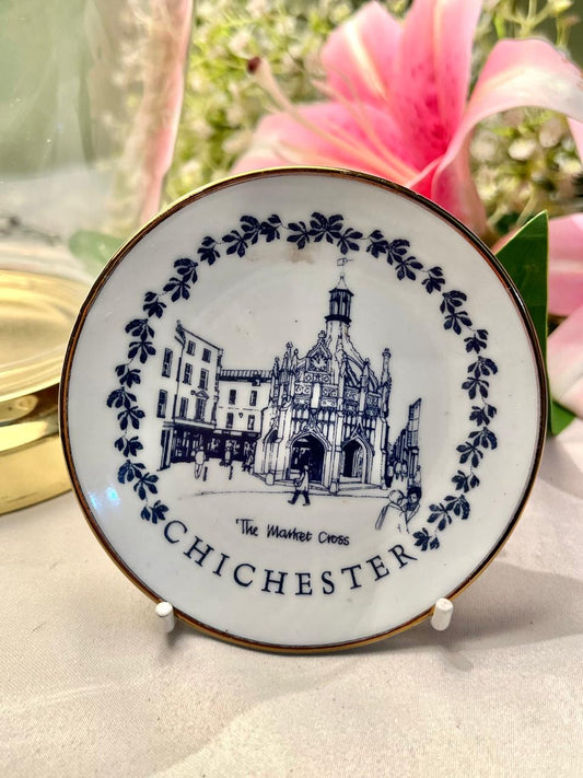 Vintage Chichester Market Cross Decorative Plate 3.5 in