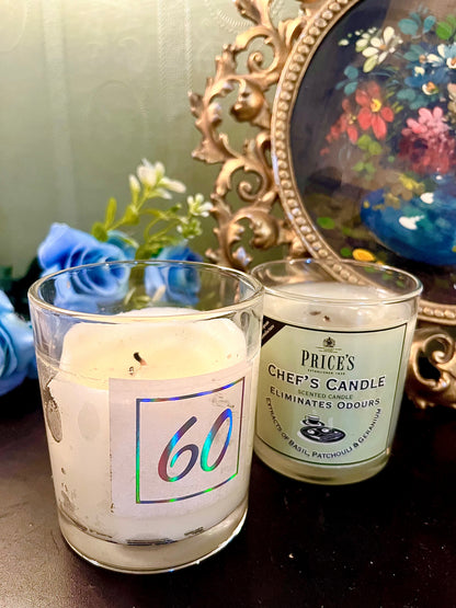 Set of 2 Price’s Chef’s Glass Jar Scented Candles