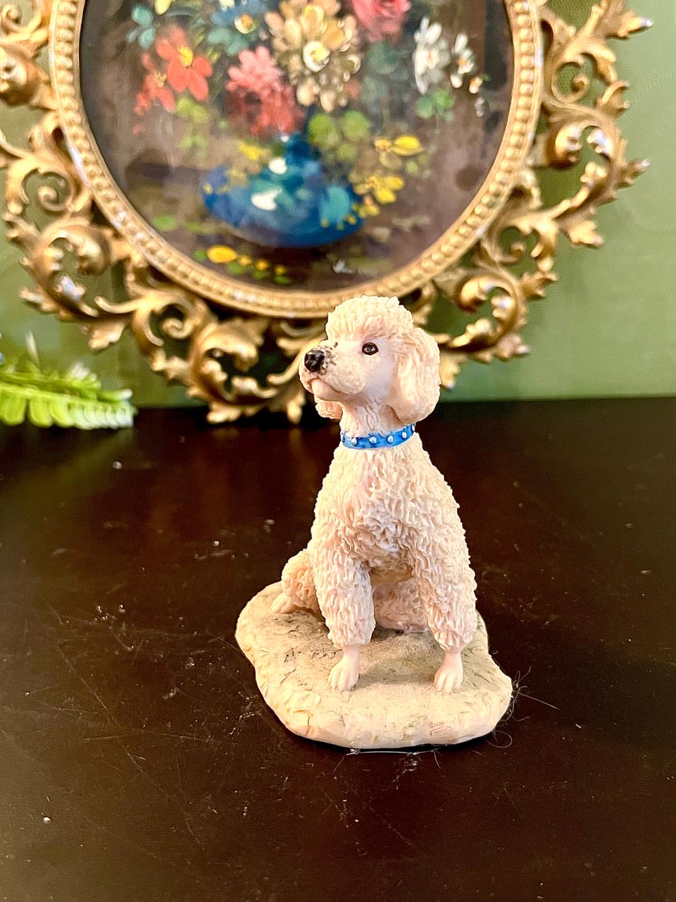 White Poodle Dog Figurine