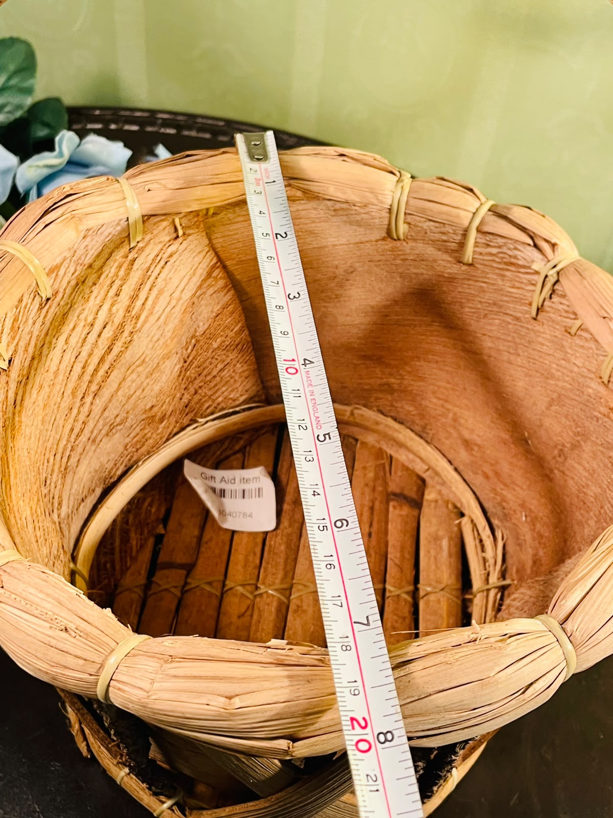 Natural Woven Decorative Basket with Handle – Rustic Storage Basket