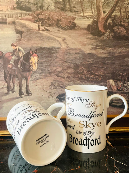 Set of 2 Broadford Isle of Skye Mugs – Sutherlands Fine Bone China (England)