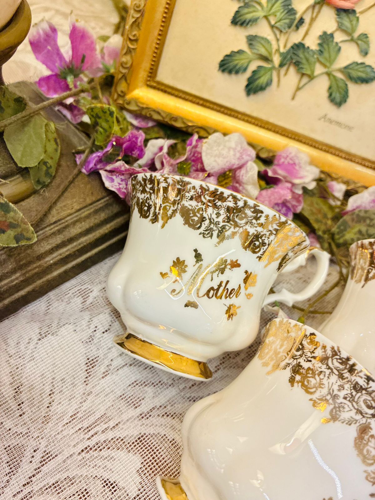 Royal Albert “Mother” Gold Floral Cup only