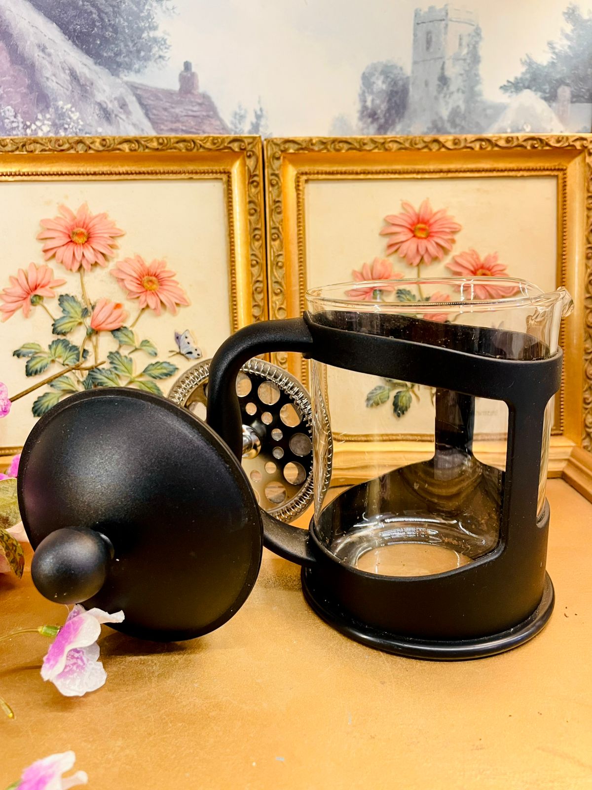 Black Glass French Press Coffee Maker