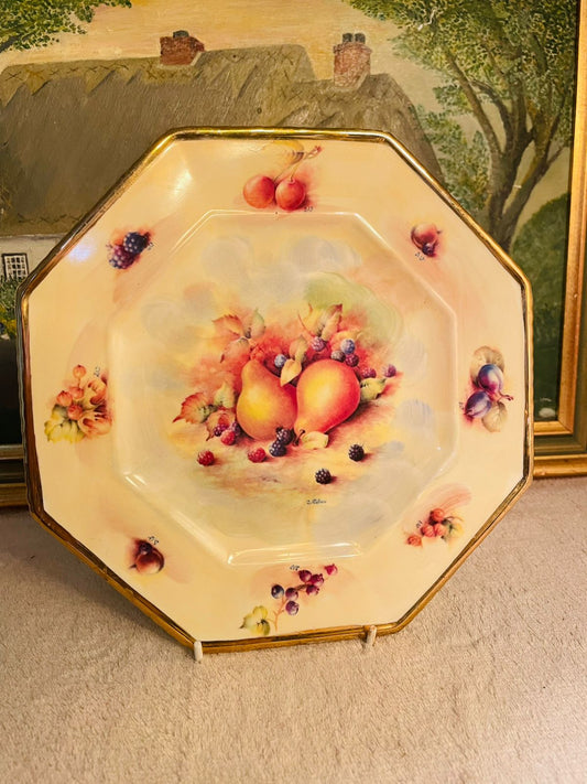 Vintage Aynsley Orchard Gold Decorative Plate – English Fine Bone China Wall Art