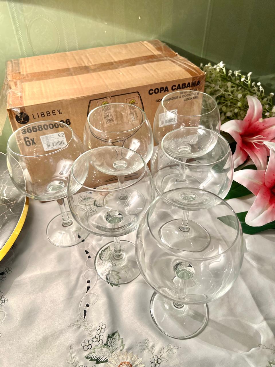 Crystal Tall Glasses Set of 6
