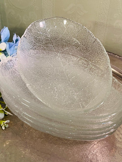 Framce Textured Crystal Leaf Bowl Platters 20 cm Organic Design