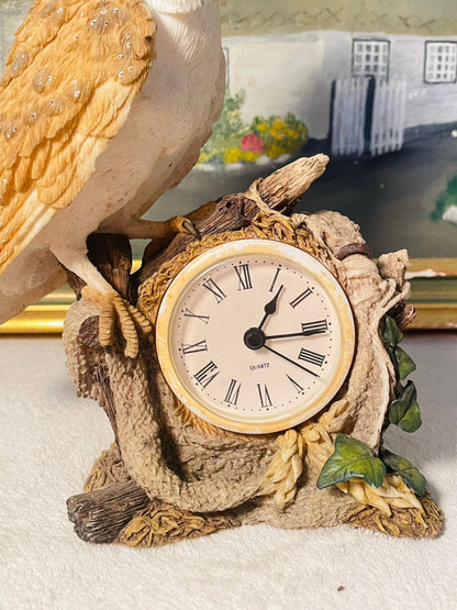Brooks & Bentley The Barn Owl Clock – 1996 Vintage Retro Woodland Timepiece