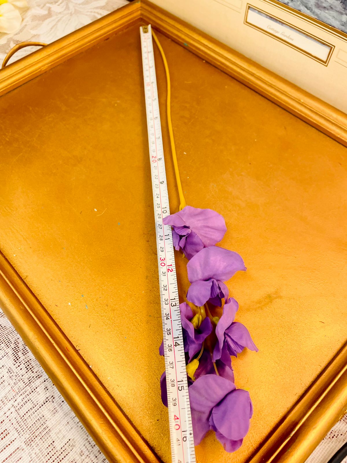 Purple Artificial Orchid Flower Stem 16"