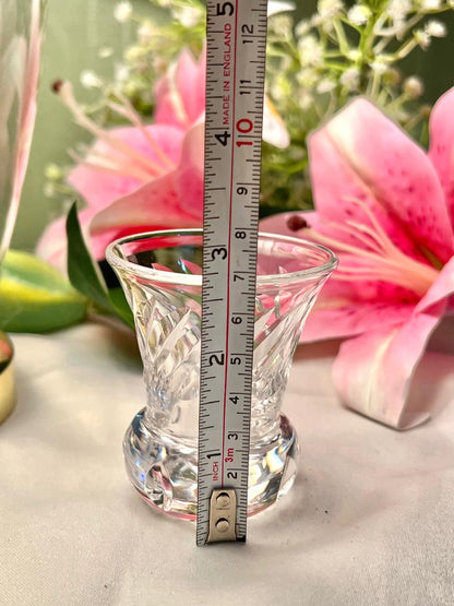 Vintage Clear Crystal Mini Vase – Approx. 3 Inch