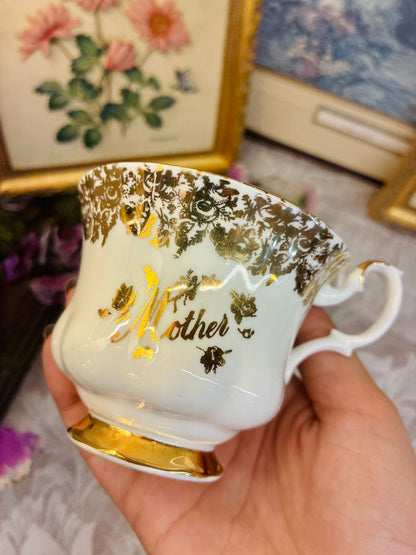 Royal Albert “Mother” Gold Floral Cup only