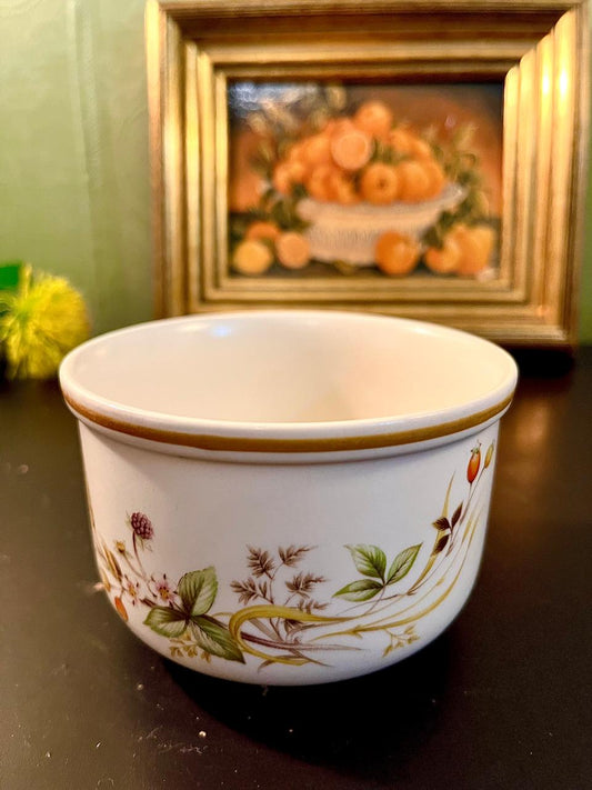 St. Michael Botanical Ceramic Sugar Bowl 13 cm Gold Trim