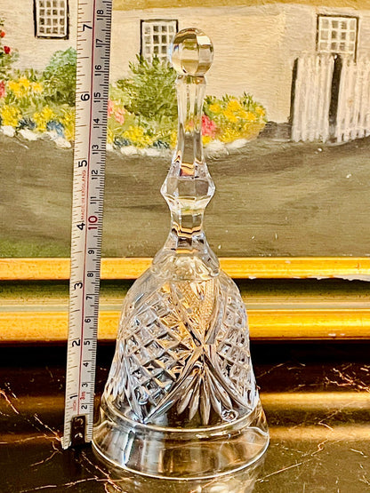 Elegant Cut Crystal Bell – Handcrafted Vintage Table Accent