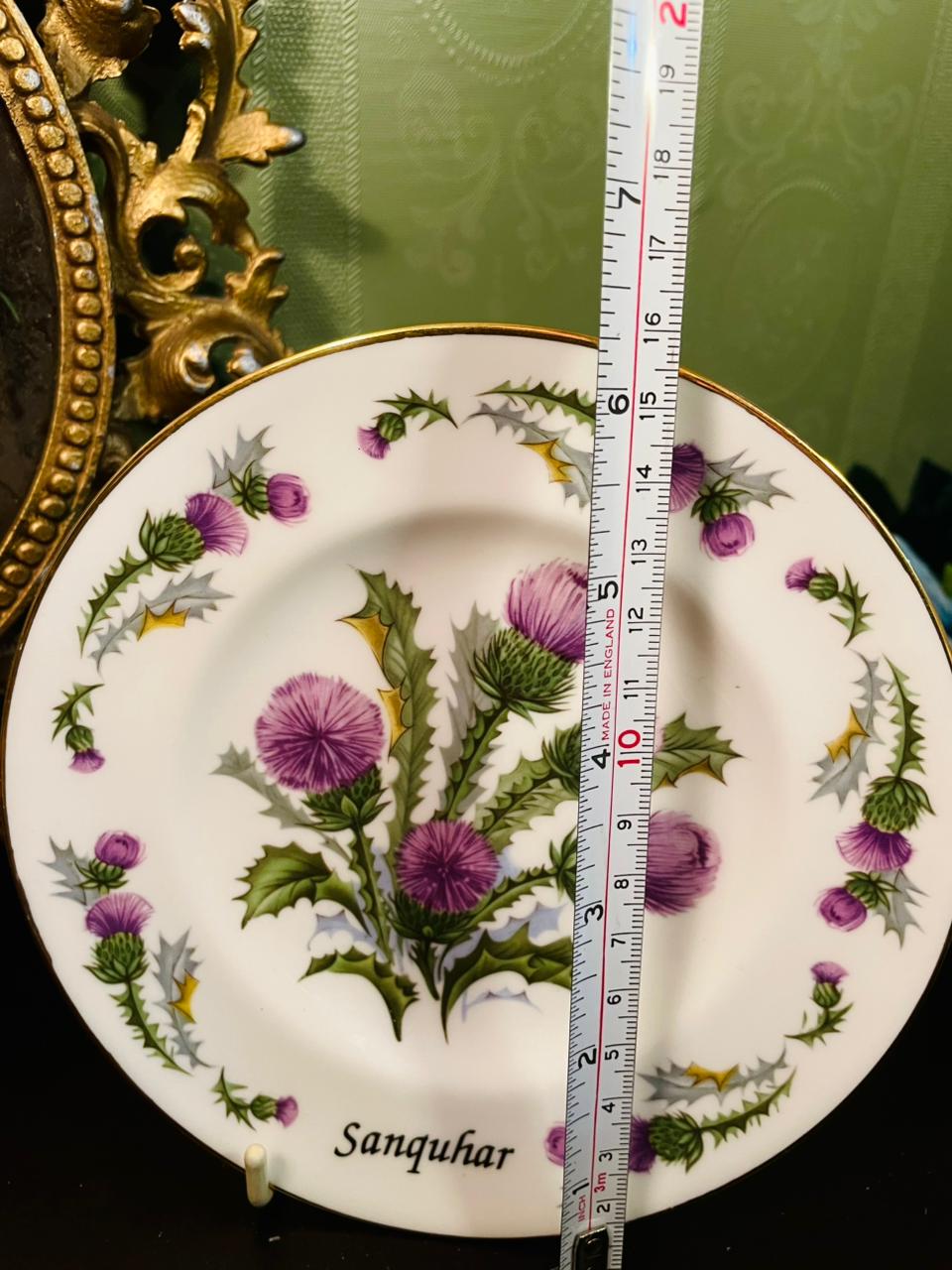 Caledonia Fine China Thistle Decorative Plate 6 Inch