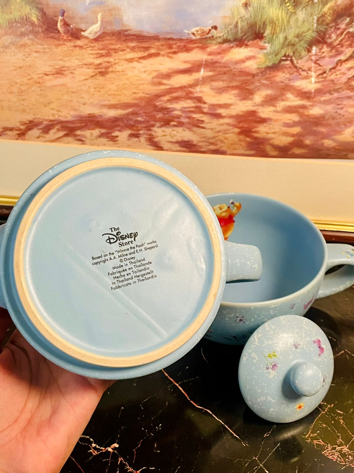 Disney Winnie the Pooh Tea-for-One Ceramic Teapot & Cup Set – Collectible