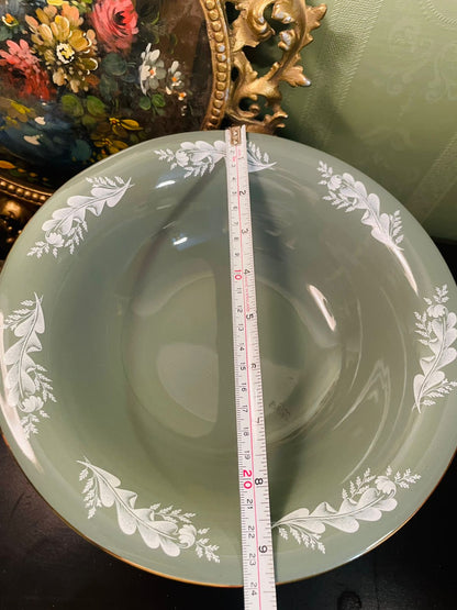 Lord Nelson Ware Green Floral Serving Bowl 9 Inch
