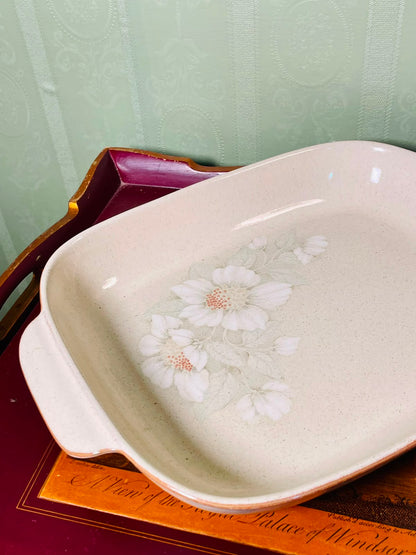 Denby Daybreak Handcrafted Stoneware Square Serving Dish 14"