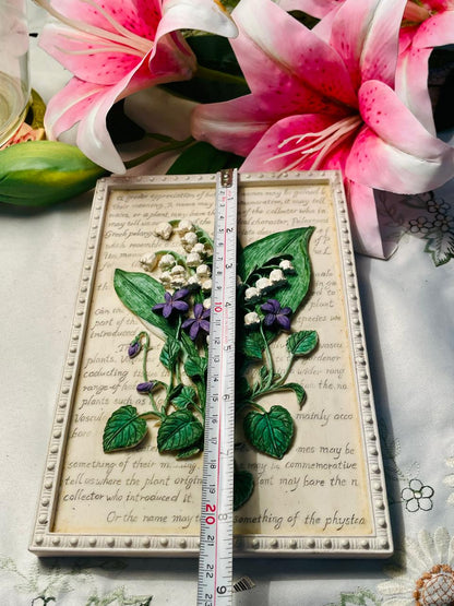 Marks & Spencer Hand Painted Floral Wall Plaque – 8.25 Inch