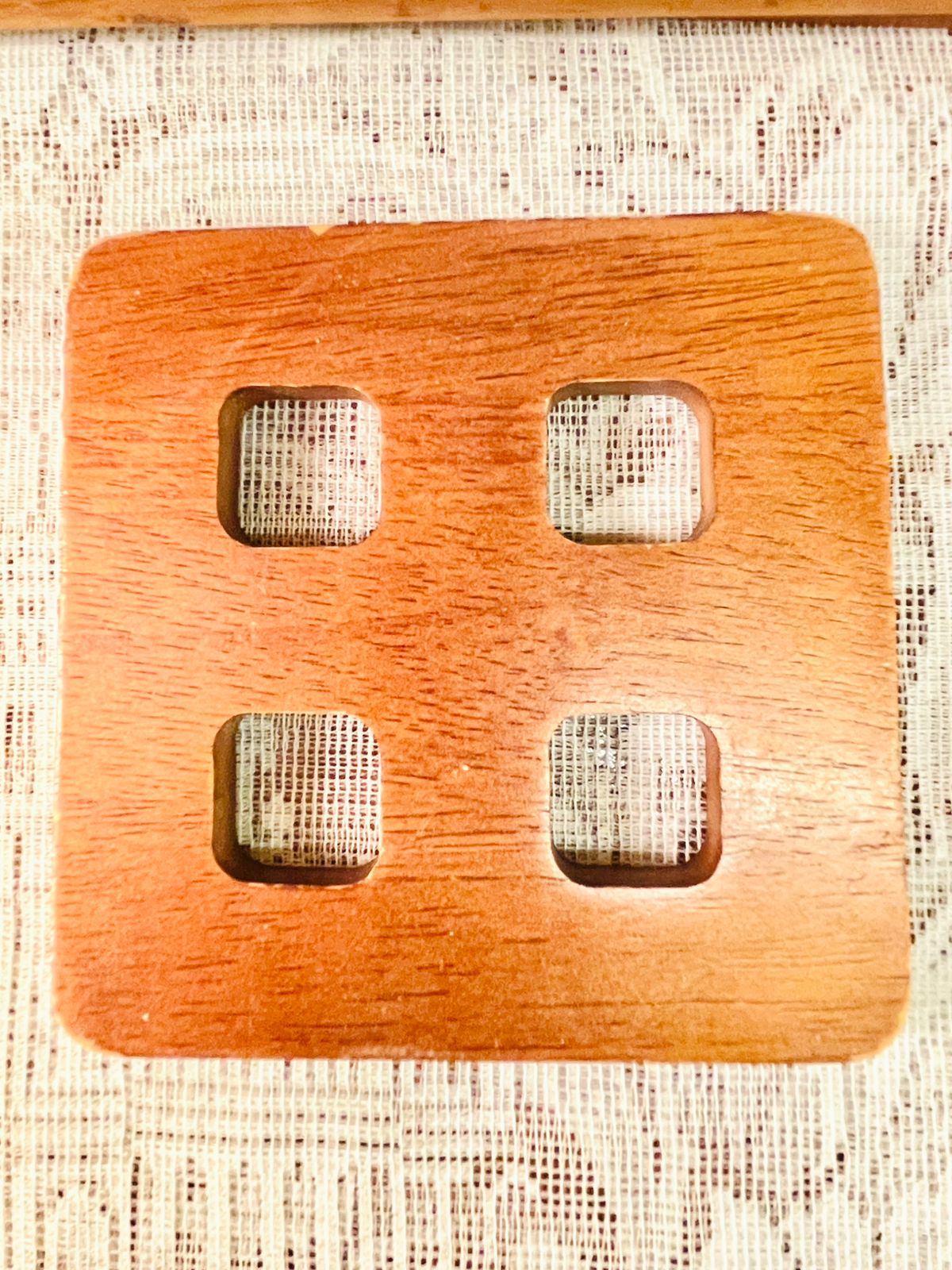 Handcrafted Wooden Coaster Set – Natural Wood Trivets