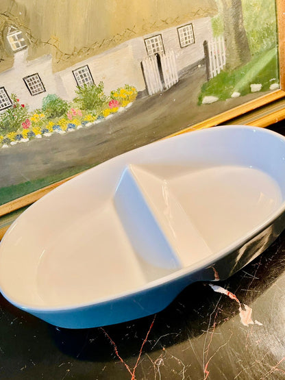 Crofton Divided Ceramic Serving Dish – 2 Section Oval Platter (2018)