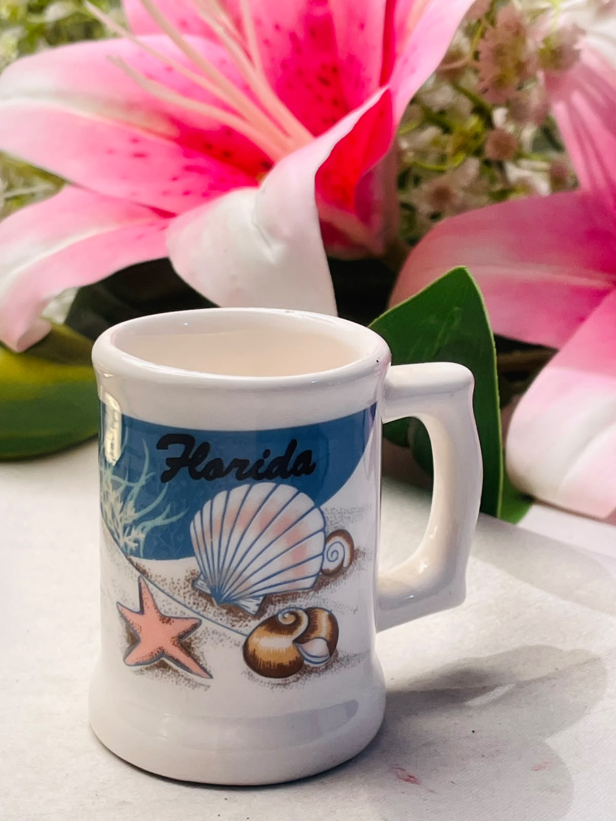 Florida Seashell Souvenir Ceramic Mug Approx. 7 cm