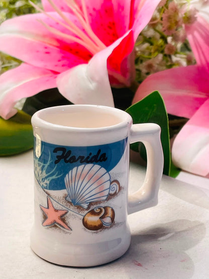 Florida Seashell Souvenir Ceramic Mug Approx. 7 cm