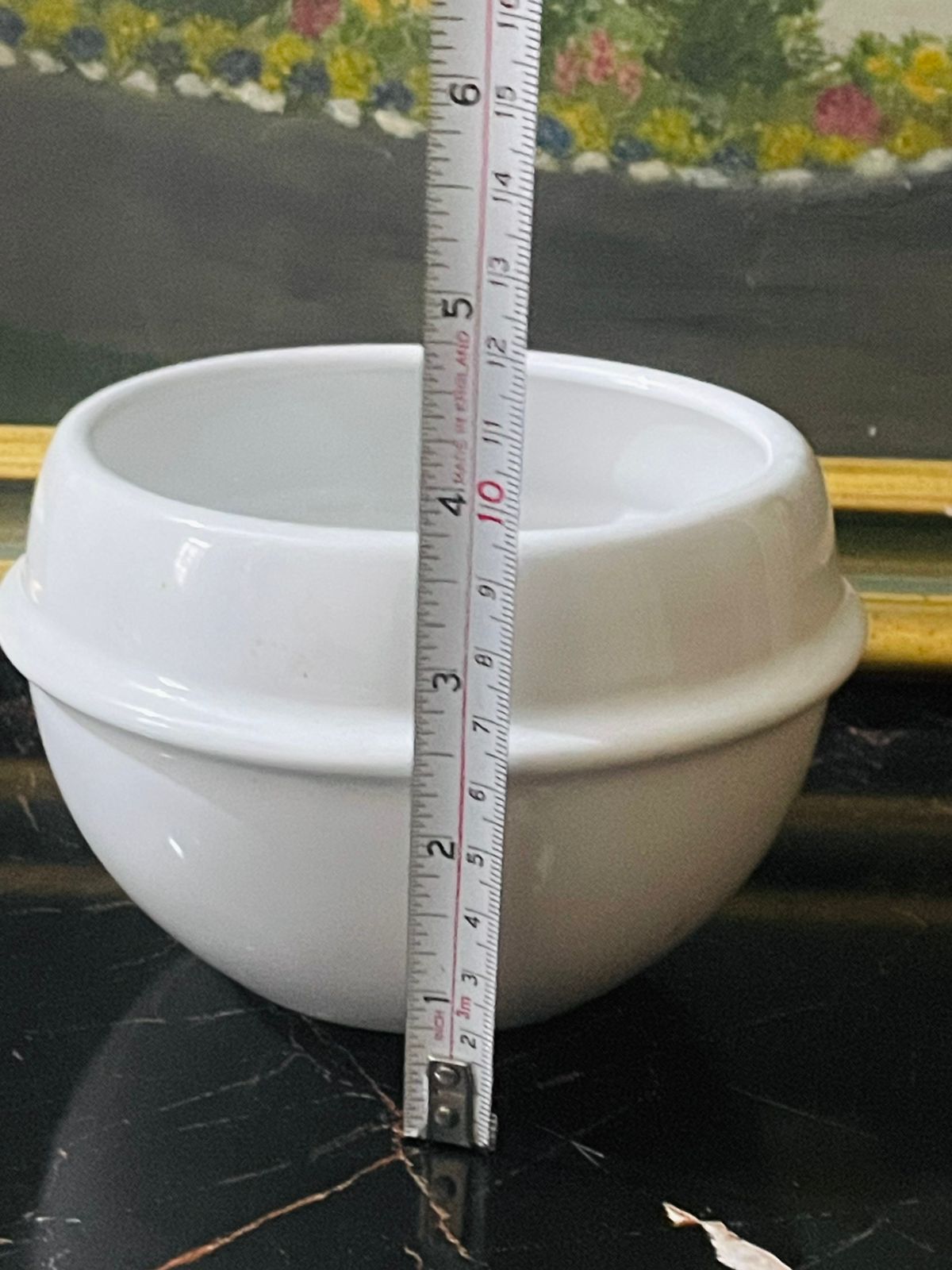 Classic Round White Ceramic Planter – 4.5” Glossy Bowl Shape Pot | Made in England
