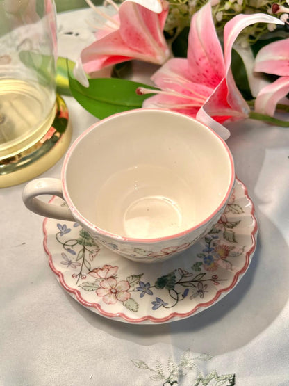 Myott Meakin Spring Fields Floral Soup Cup & Saucer Set 2 Piece