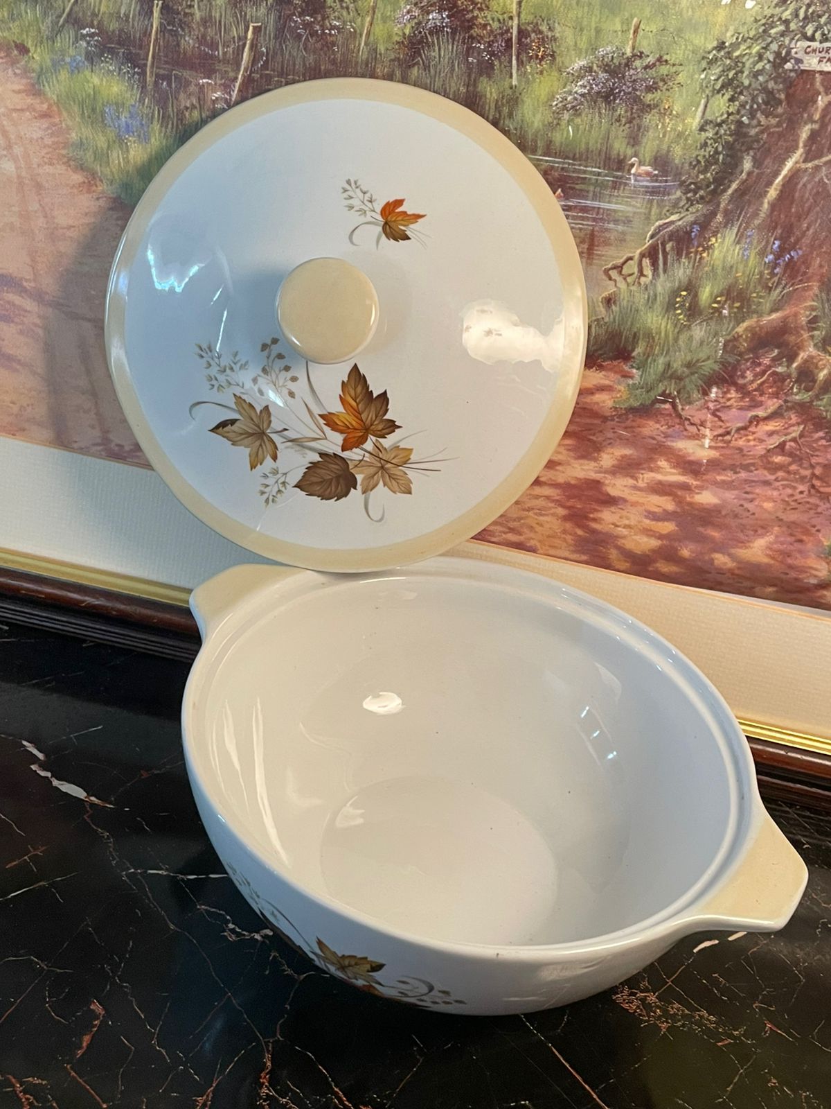 Alfred Meakin England Ironstone Covered Tureen – Autumn Leaf Design