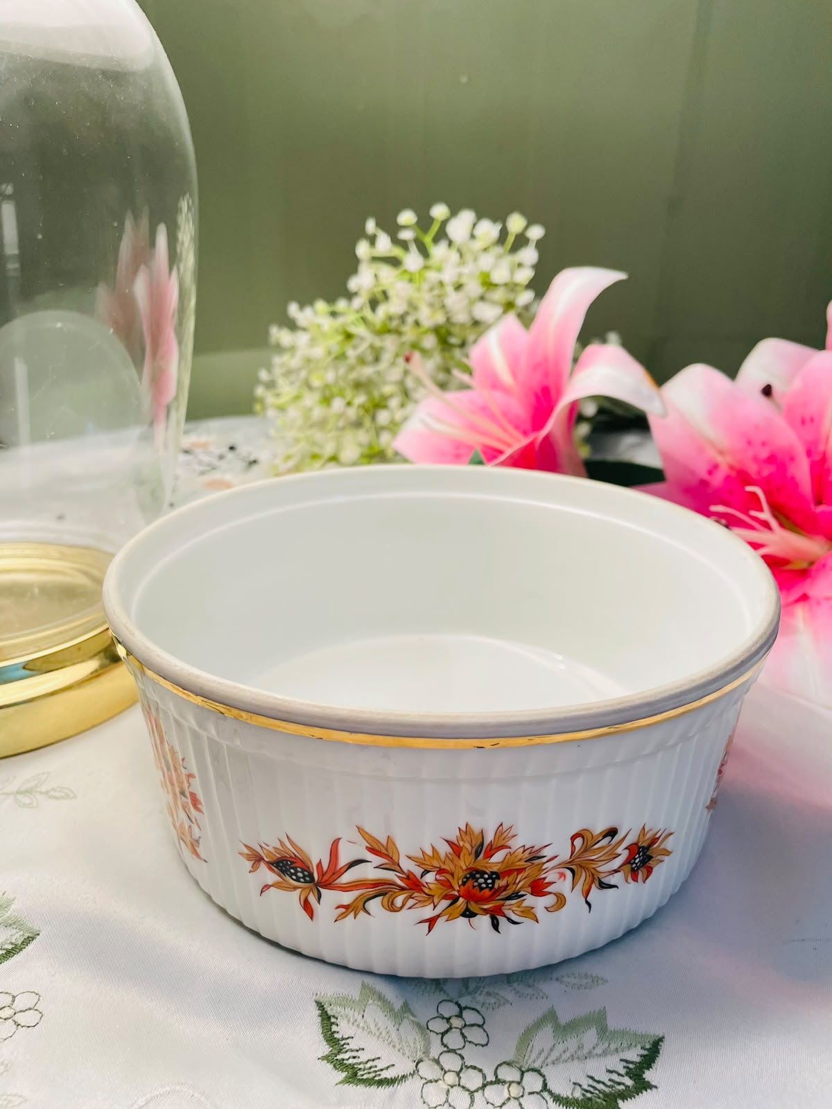 Apilco France Porcelain Baking & Serving Bowl 7.5"