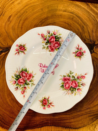 Queen’s Bone China Ruby Wedding Floral Plate England