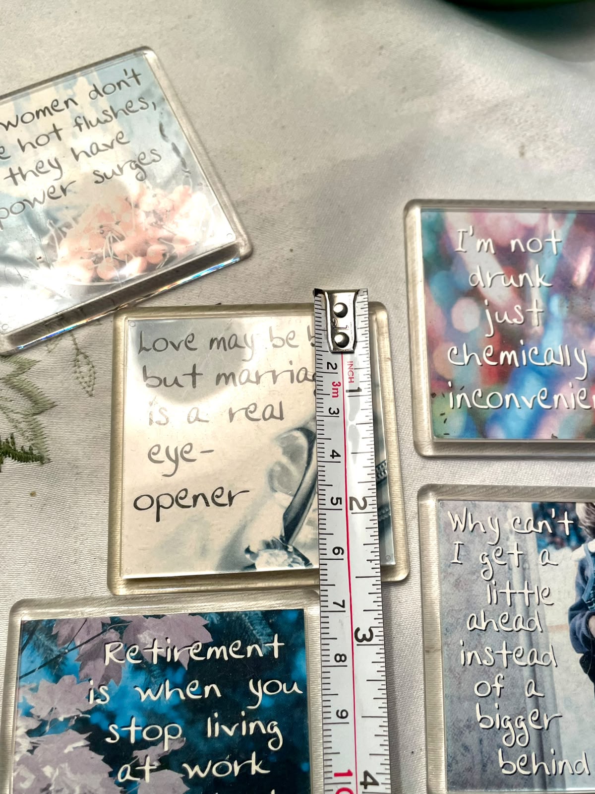 Vintage Humorous Quote Fridge Magnets – 5 Piece Set
