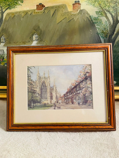 Set of 2 Original Watercolor Painting frames  by Pat Bell – St. William’s – Framed Artwork