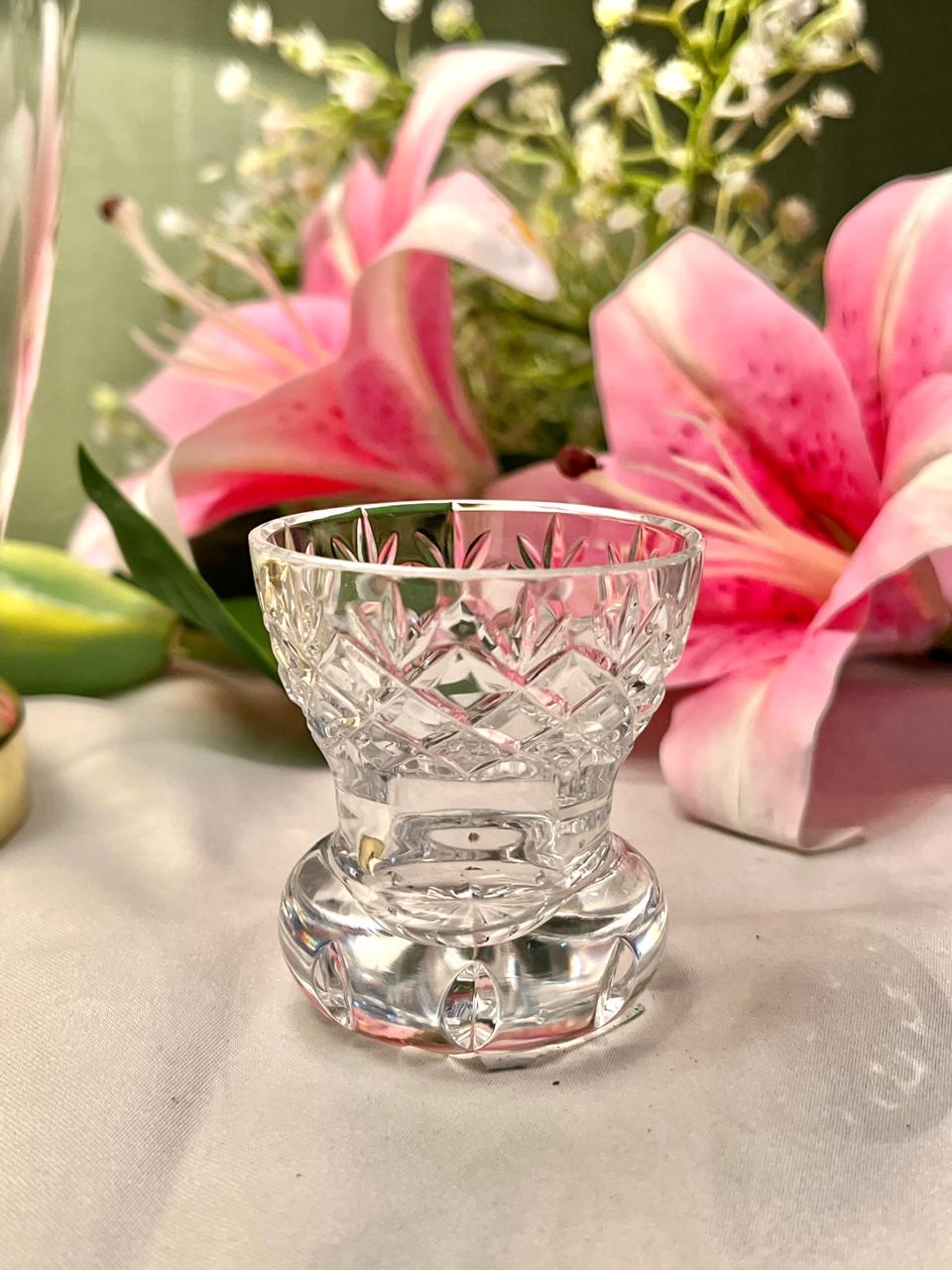 Clear Cut Crystal Mini Vase – Approx. 2.5 Inch