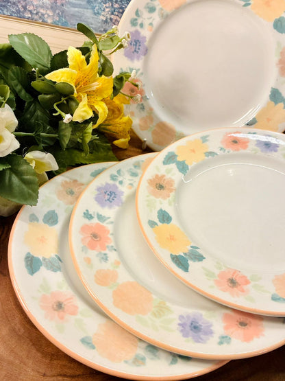 Adsder Floral Salad Plates Set of 4