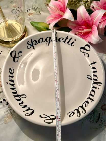 Extra Large White Pasta Serving Bowl 32 cm