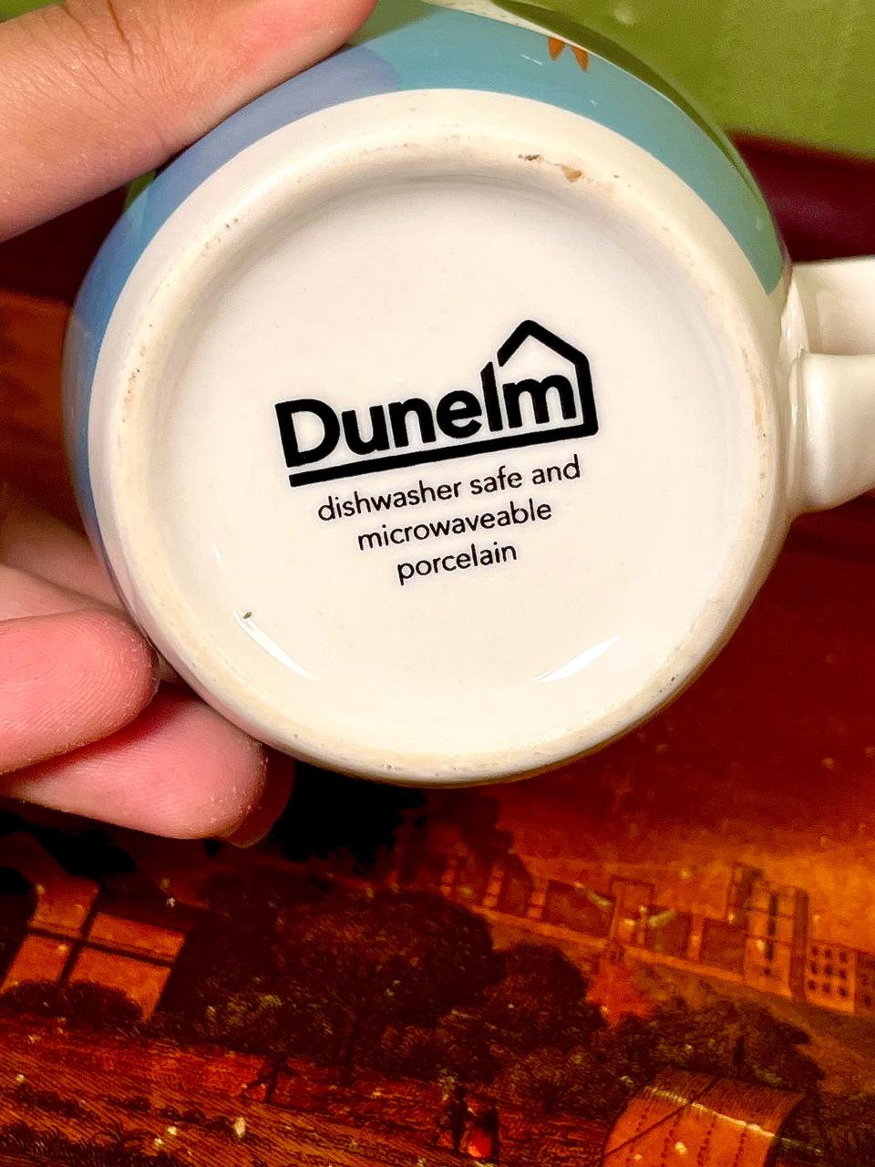 Dunelm Puffin Blue Porcelain Mug – 4"