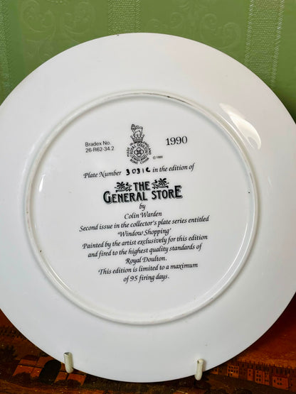 Royal Doulton The General Store 8" Collector Plate 1990
