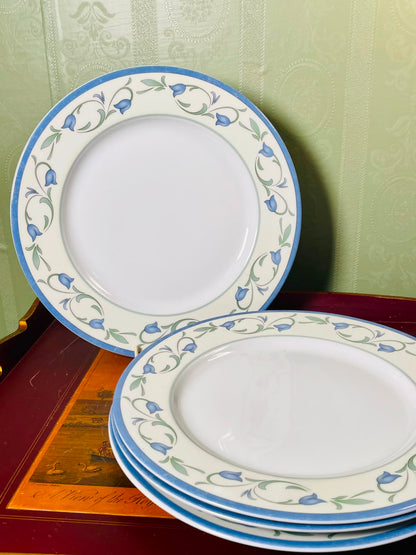 Johnson Bros La Rochelle Blue Floral Dinner Plates 10" – Set of 4