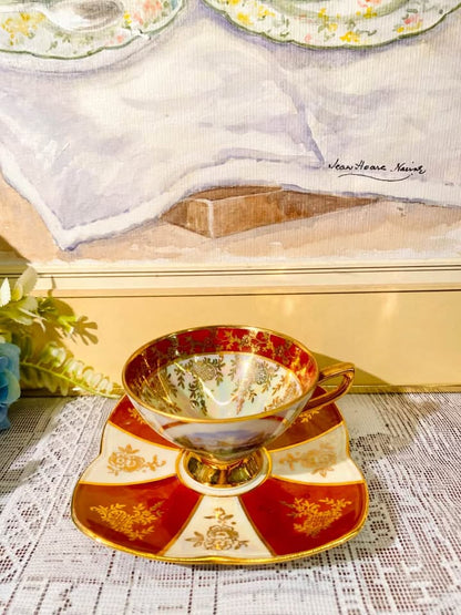 Bavaria Blausee Switzerland Souvenir Cup & Saucer – Vintage