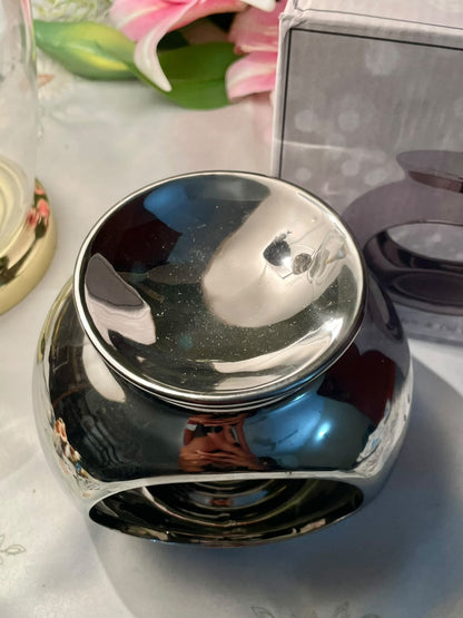 Silver-Tone Aroma Oil Warmer – Approx. 13 cm